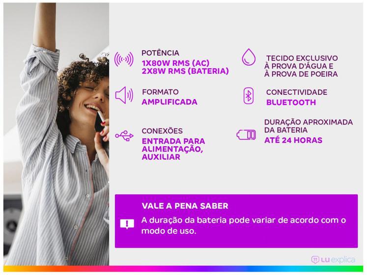 Caixa de Som JBL Boombox 3 Bluetooth Amplificada Portátil 80W RMS